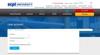 
                            2. User account | ECPI University