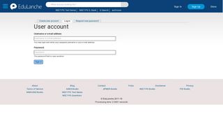 
User account | EduLanche  
