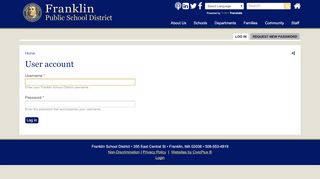 
                            3. User account | Franklin School District - Aspen Portal Franklin