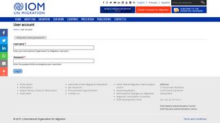 User account | International Organization for Migration - Intranet Portal Iom Net
