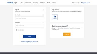 
                            1. User account | Michael Page - Michael Page Portal Uk