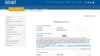 
                            2. User Account Registration - The GDOT - Mygdot Login