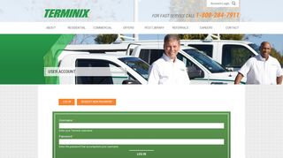 
                            6. User account | Terminix - Terminix Commercial Portal