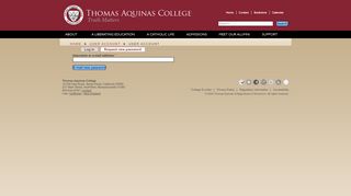 
User account | Thomas Aquinas College  
