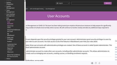 User Accounts  Blackboard Help