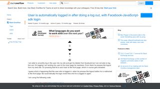 
                            8. User is automatically logged in after doing a log out, with ... - Welcome To Fb Portal & Logout Learn More