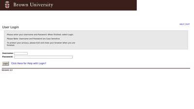 User Login - Brown University