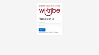 
                            2. User Login - My Wi Tribe Portal