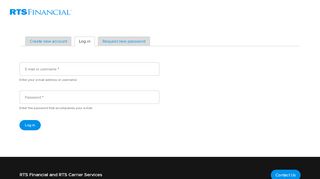 
User login | RTS Financial  
