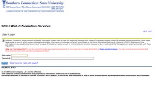 
                            1. User Login - SCSU BannerWeb - Southern Connecticut State - Southern Banner Web Portal