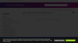 
                            8. User Login to Social Media WLAN - Technical Content Portal - Smartzone Communications Center Portal