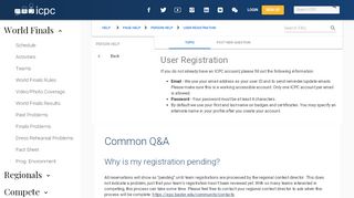 
                            2. User Registration - The ICPC Common CM5 Q&A - Acm Icpc Portal