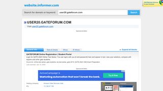 
                            8. user20.gateforum.com at WI. GATEFORUM Online ... - Gateforum Portal 2020