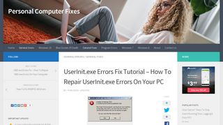 
                            4. UserInit.exe Errors Fix Tutorial – How To Repair UserInit.exe ... - Userinit Exe Error On Portal