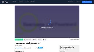 
Username and password by Rosario Díaz on Prezi  
 