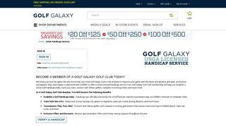Usga Handicap Services - Golf Galaxy