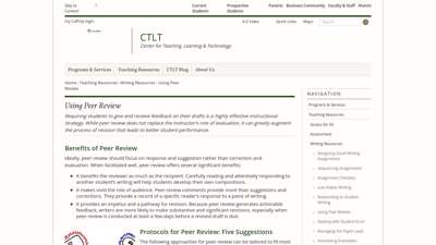 Using Peer Review - CTLT - Cal Poly, San Luis Obispo
