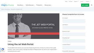 
                            2. Using the Jet Web Portal - Jet Reports - Jet Web Portal