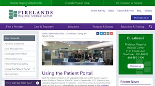 
                            2. Using the Patient Portal - Firelands Regional Medical Center - Firelands Regional Medical Center Patient Portal