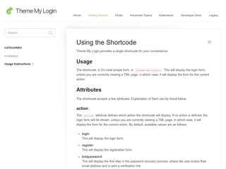 
                            6. Using the Shortcode - Theme My Login …