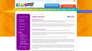 
                            6. Using this Site - Kids Sunday School - Kidssundayschool Com Portal