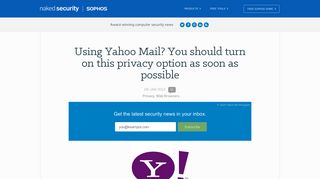
                            7. Using Yahoo Mail? You should turn on this privacy option as ... - Rogers Yahoo Mail Portal History