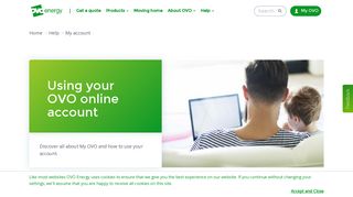 
                            2. Using your OVO online account | Customer Help and FAQ - Ovo Online Portal