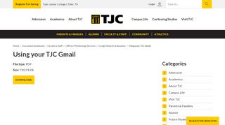 
                            5. Using your TJC Gmail | Tyler Junior College - Tjc Email Portal