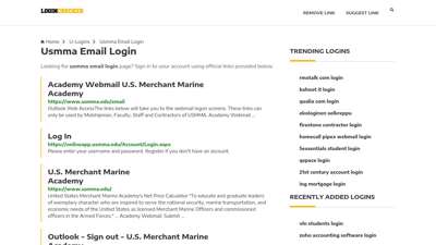 Usmma Email Login — Sign In to Your Account