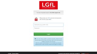 
                            4. USO login - London Grid for Learning Support Site - Atomwide Portal