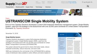 
                            4. USTRANSCOM Single Mobility System - Supply Chain 24/7 ... - Single Mobility System Login