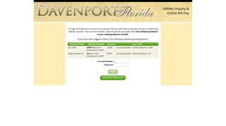 
                            6. Utilities Inquiries & Online Bill Pay - City Of Davenport, Florida - Davenport Online Portal