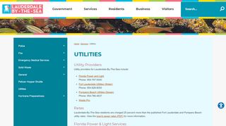 
                            15. Utilities | Lauderdale-By-The-Sea, FL - Fort Lauderdale Utility Portal