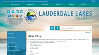 
                            10. Utility Billing | Lauderdale Lakes, FL - Official Website - Fort Lauderdale Utility Portal