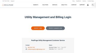 
Utility Management & Billing Portal Login | RealPage  
