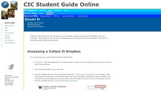 
                            4. UW CIC Student Guide Online :: Collect It - Uw Catalyst Tools Portal