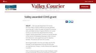 
                            9. Valley awarded CDHS grant - Alamosa News - Pssf Portal