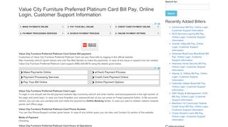 
                            14. Value City Furniture Preferred Platinum Card Bill Pay, Online ... - Vcf Comenity Portal