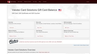 
                            7. Valutec Card Solutions | Gift Card Balance Check | Balance ...