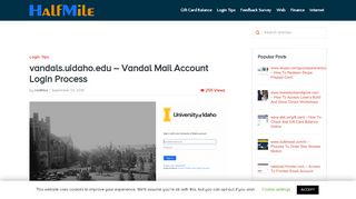 
vandals.uidaho.edu - Vandal Mail Account Login Process
