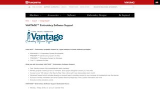 
                            3. Vantage Support - HUSQVARNA VIKING® - Vantage Embroidery Software Support Login