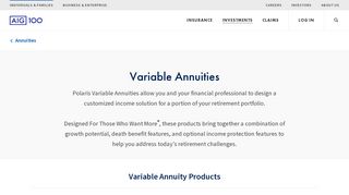 
                            4. Variable Annuities - Insurance from AIG in the US - AIG.com - Sunamerica Annuity Financial Advisor Portal