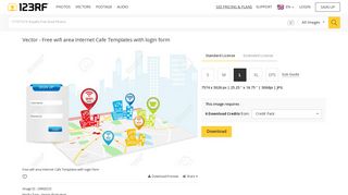 
Vector - Free wifi area Internet Cafe Templates with login form  

