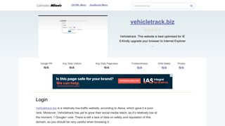 
                            2. Vehicletrack.biz website. Login. - Track Your Fleet Biz Site Login