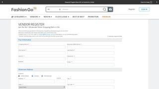 
                            6. Vendor Register - FashionGo - Fashiongo Admin Portal