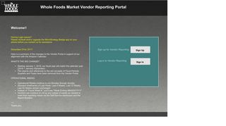 
                            4. Vendor Reportal - Whole Foods - Whole Foods Vendor Portal