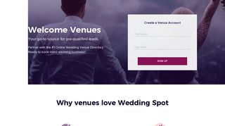 
                            2. Venue Signup | Wedding Spot - Wedding Spot Business Portal