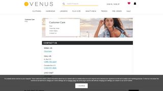 
                            6. VENUS® Customer Care - Order, Account & Shipping ... - Venus Immersion Portal
