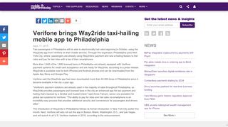
                            8. Verifone brings Way2ride taxi-hailing mobile app to Philadelphia - Verifone Taxi Driver Login Philadelphia