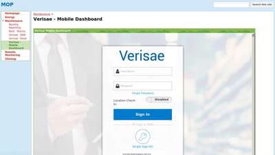 Verisae - Mobile Dashboard - MOP
